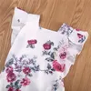 Neugeborenes Baby Mädchen Kleidung 2018 Sommer Floral Rüschen Strampler Einteilige Kleidung Babykleidung Sunsuit Baby Body Suits Infant Mädchen Kleidung