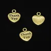 148pcs Zinc Alloy Charms Antique Bronze Lated Heart Спасибо за шармы за украшение ювелирных изделий ручной работы 12 мм