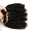 Mongolian afro Kinky Curly Hair Keratin Stick Tip Hair Extensions 300g Pre Bonded I Tip Hair Extension Capsules Human Fusion