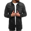 Haifux Podstawowa Kurtka Płaszcz Mężczyźni 'Jesień Zima Z Długim Rękawem Vintage Traved Demin Jacket Top Coat Outwear Windbreaker