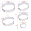 Cake Tools Cookie Circle Cutter Molds Mousse Steel 5pcs set Fondant Decorating Kitchen Round Stainless Baking241F