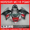 هيكل لهوندا NSR 250 R MC18 PGM2 NSR 250R NS250 NSR250R 88 89 78HM.26 MC16 NSR250 R RR NSR250RR 1988 1989 88 89 Fairings Kit Black silver
