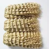 3 pièces Lot 613 cheveux blonds brésilien vague profonde Remy cheveux trame cheveux humains armure faisceaux 10 - 26 pouces double qualité de trame, pas de perte