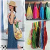 Mesh Net Shopping Bags Fruits Vegetable Portable Foldable Cotton String Reusable Turtle Bags Tote for Kitchen Sundries CCA9849 200pcs