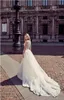 Dresses 2019 New Arrival A Line Wedding Dresses Deep V Neck Button Back Lace Appliques Bridal Gowns with Removable Skirt Wedding Dresses