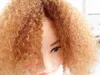 Brasilianska mänskliga Virgin Remy Clip Ins Hair Extensions Mörk Blondin Hårväft Mänsklig Bomb Kinky Curly Hair Extensions Dubbeldragen Tjock Väft