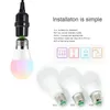 Dimmable LED لمبة 3W 5W 10W B22 E27 LED ضوء لمبة هايت سطوع 480LM الأبيض RGB لمبة 220 270 زاوية مع جهاز التحكم عن بعد