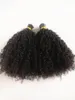 Brésilien Humain Vierge Remy Crépus Bouclés Extensions de Cheveux Pré-collés Natral Noir Couleur 1g/pc 100g un paquet