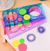 Pittura di alta qualità Multi-funzione Interessante puzzle Spirograph Bambini che disegnano righello di plastica può migliorare la capacità di iniziare a lavorare