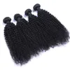 Cheveux vierges cambodgiens 4 faisceaux crépus bouclés faisceaux de tissage de cheveux humains couleur noire naturelle Double trame