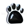 Puppy Cat Paw Footprint Food Water Bowl Past Plastic Universal Black Feeder Basin Enkele hondenkommen AAA724448356