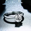 2016 Nowy Design Moda Biżuteria Luksusowe Kobiety Pierścionek zaręczynowy 5A Cyrkon 5A Cyrkon Kamień 925 Sterling Silver Wedding Band Ring