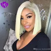 Hotselling Short Bob Straight Synthetic Wigs Heat Resistant black roots ombre purple Synthetic Lace Front Wigs for Black Women