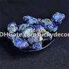 100g 작은 불규칙한 천연 원시 푸른 남동석 Geode 보석 공작석 Chessylite 수정 돌 광물 표본 거친 남동석 Druzy 클러스터