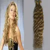 613 Candeggina bionda Punta a U Estensione dei capelli cheratina riccia Fatta a macchina Remy Pre legati capelli 100 g/fili punta a U estensione dei capelli della cheratina