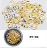 Nail Decals Star and Moon Jewelry Mix Kit Metal Copper Round Rivet Sequins Nails Diamond Ornaments free 10