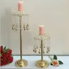 Hot Tall Dekorativ Crystal Gold Table Centerpieces för Wedding Best00180