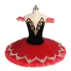 Adult Black Red Ballet Tutu Stage Wear Swan Laket Ballet Dance Performance Competition Apperal Women Ballet Dresses