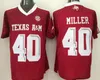 c2604 NCAA Texas A&M Aggies College Football Jerseys 15 Myles Garrett 2 Johnny Manziel 9 Ricky Seals-Jones 40 Von Miller University Football Shirts Mens S-XXXL