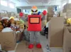 2018 Hot Sale Red Robot Mascot Kostym Vuxen Karaktär Kostym Mascot AS Fashion Freeshipping