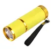 395nm UV-Taschenlampe Mädchen Frauen tragbarer Mini-Nageltrockner violette Taschenlampe 9 LED Cure Nail Gel lila Licht Gelddetektorlampe