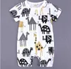 Pasgeboren babykleding baby meisjes jongens kleding romper katoen korte mouw jumpsuits baby rompertjes kinderen peuter boutique bb041