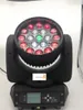 4 stycken med flygväska Disco DJ Light Ring Controle Zoom Tvättbalk Hybrid Multichips 19x 12 Watt 4In1 RGBW LED-rörlig huvud