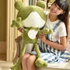 Dorimytrader Śliczne duże kreskówkowe żaba pluszowe zabawki miękkie nadziewane anime zielone żaba lalka poduszka na dzieciak 50 cm 70cm 80cm DY619419817629
