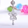 Flower Loverly Flor Dangle Botão Botão Anéis Piercing Piercing Umbigo Anéis Aço Inoxidável Casamento Barbully Bewelry