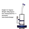 Hookahs 92quot glass Bong water pipe dab rig oil rigs honeycomb perc wax quartz banger heady pipes bongs9513271