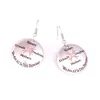Breast Cancer Awareness Pink Ribbon Sisters Friends Daughters Mothers We Are In This Together Charm Pendent Earring For Woman Gift1437267