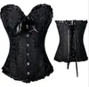 Top Quality Satin óssea Lace Up Steampunk Corset Sexy Bustier Mulheres Bustier Corset Overbust Magro Corset Straples New Hot