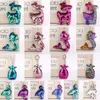 18 estilos Flamingo Keychain Glitter Pompom Mermaid Lentejuelas Llavero Regalos para Llaveros Mujer Charms Car Bag piña Llavero GGA952
