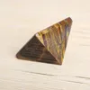 Drop shipping Natural Tiger eye quartz crystal pyramid gemstone pyramid polished quartz crystals pyramid healing for home decoration