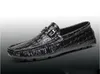 2018 Nuovo stile coccodrillo traspirante scarpe da driver doug mocassini fatti a mano di lusso slip on scarpe eleganti da uomo d'affari di marca italiana designer H1