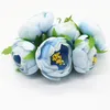 30-emballé rose fleurs de mariage fleurs artificielles fleurs en soie bouquet de mariage fête et décoration de mariage, DIA 5cm