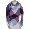 2019女性のための冬の三角形のスカーフのための女性のブランドデザイナーショールカシミヤチェック柄スカーフ毛布卸売送料無料
