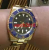 Luxury Watch New 18k Gelbgold Blaues Zifferblatt Automatische Herren Uhr 116618 BL Mechanische Herren Uhren Herren Uhr Top Quality270o