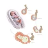 Portabel baby bo säng nyfödd spjälsäng bionisk säng småbarnstorlek bo resor spjälsäng med stötfångare barn spädbarn barn bomullsvagga