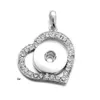 Noossa Snap Button Ketting Vierkante Hartvormige met Crystal Full CZ Diamond Hanger Mode-sieraden te koop