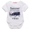 2018 Neugeborenen Baby Kleidung Kinder Kleidung Overalls Bus Druck Weiß Kurzarm Strampler Baby, Kleinkind Sommer Casual Baumwolle Strampler Kleidung