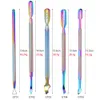 1pcs Chameleon Double End Nail Art Pusher UV Gel Polish Dead Skin Remover Manicure Cutter Spoon Cuticle Tool