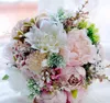 Eternal angel wedding gifts, European style peony bride bouquet