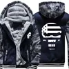 Dropshipping usa size skulls tryckta hoodie för män hoodies sweatshirts vinter tjockna fleece varma mäns jackor kappa