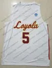 NCAA Loyola Chicago Ramblers #5 Marques Townes 0 Donte Ingram 1 Lucas Williamson 30 Aher Uguak weiß rot SISTER JEAN Trikots S-4XL