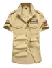 Chemises Cargo d'été pour hommes, grande taille, tenue avec poches, tenue Cool de Style américain, M-6XL