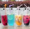 Transparent Water Bottles Drink Pouches Clear Beverage Bag Frosted Self Sealed Milk Coffee Juice Drinking Plastic Bags Portable 0 29rf Z