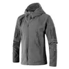 Man fleece taktisk softshelljacka utomhus termisk sport vandring polär huva kappa ytterkläder armé kläder utomhus trasa