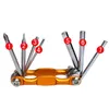 Faltrad-Reparaturwerkzeuge, 7-in-1-Befestigungs-Fahrrad-Werkzeugsatz, Schraubenschlüssel, Schraubendreher, Kette, Karbonstahl, Fahrrad-Multifunktionswerkzeuge