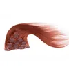 ＃33暗いAuburnブラウンクリップの人間の髪の延長7ピース/セット100gの処女の厚いクリップのヘアエクステンション